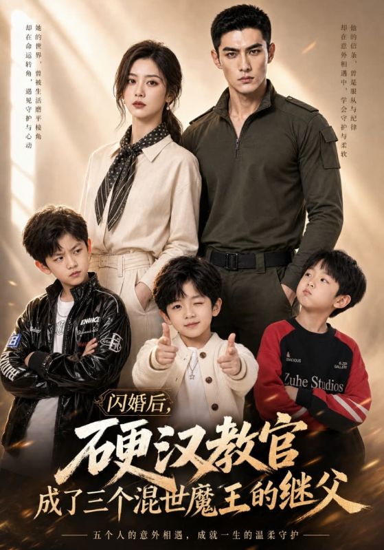 闪婚后，硬汉教官成了三个混世魔王的继父