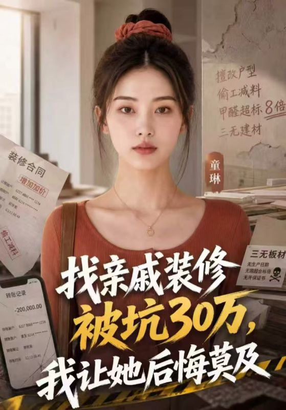 找亲戚装修被坑30万，我让她后悔莫及