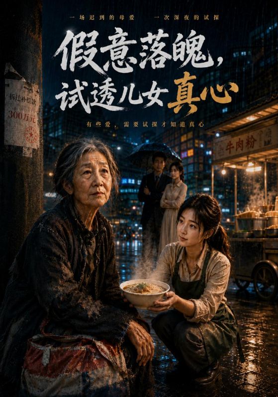 假意落魄,试透儿女真心