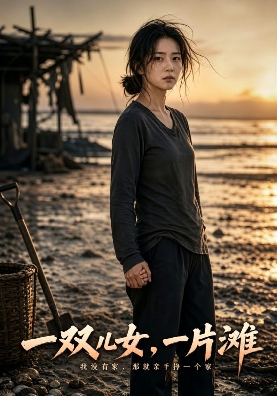 一双儿女，一片滩