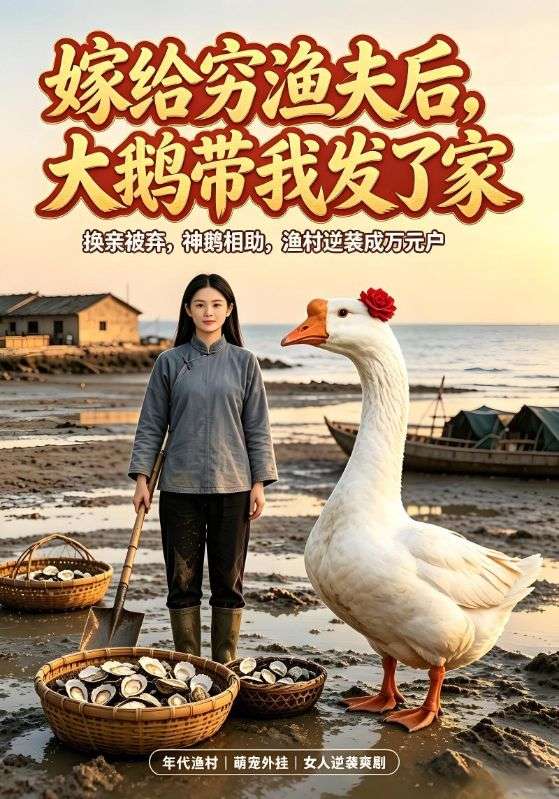嫁给穷渔夫后，大鹅带我发了家