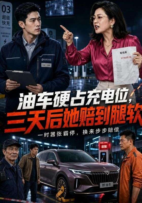 油车硬占充电位，三天后她赔到腿软