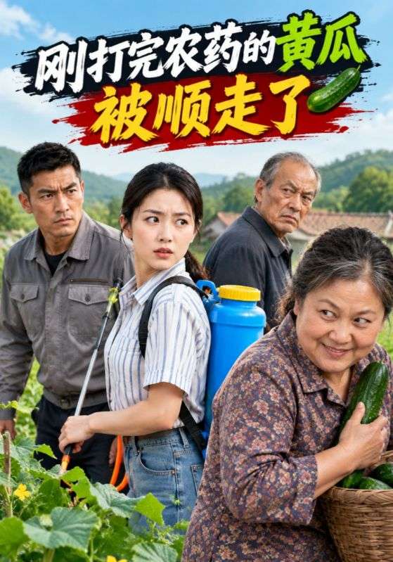 刚打完农药的黄瓜被顺走了