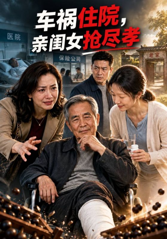车祸住院，亲闺女抢尽孝