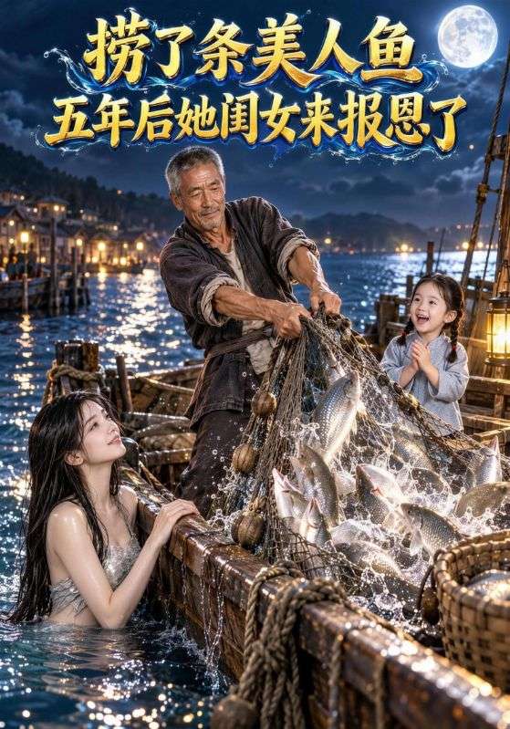 捞了条美人鱼，五年后她闺女来报恩了