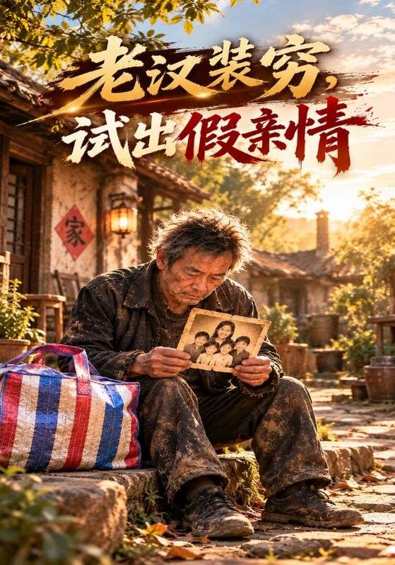 老汉装穷，试出假亲情