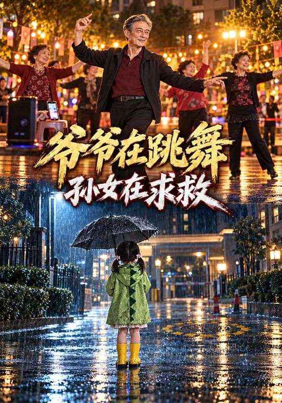 爷爷在跳舞，孙女在求救